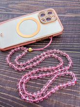 Load image into Gallery viewer, Pink  cross body Phone Charm