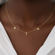 Load image into Gallery viewer, Gold Custom Initial Letters Chain Necklace