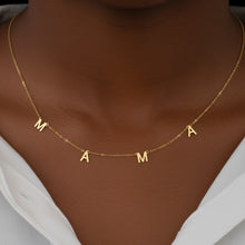 Load image into Gallery viewer, Gold Custom Initial Letters Chain Necklace
