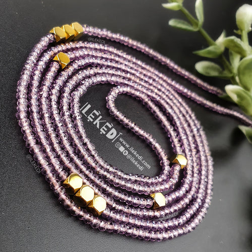 Lilac Amethyst Mini Ajoke with Gold