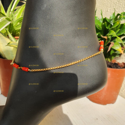 Gold Chain #2 Anklet With Mini Iyun